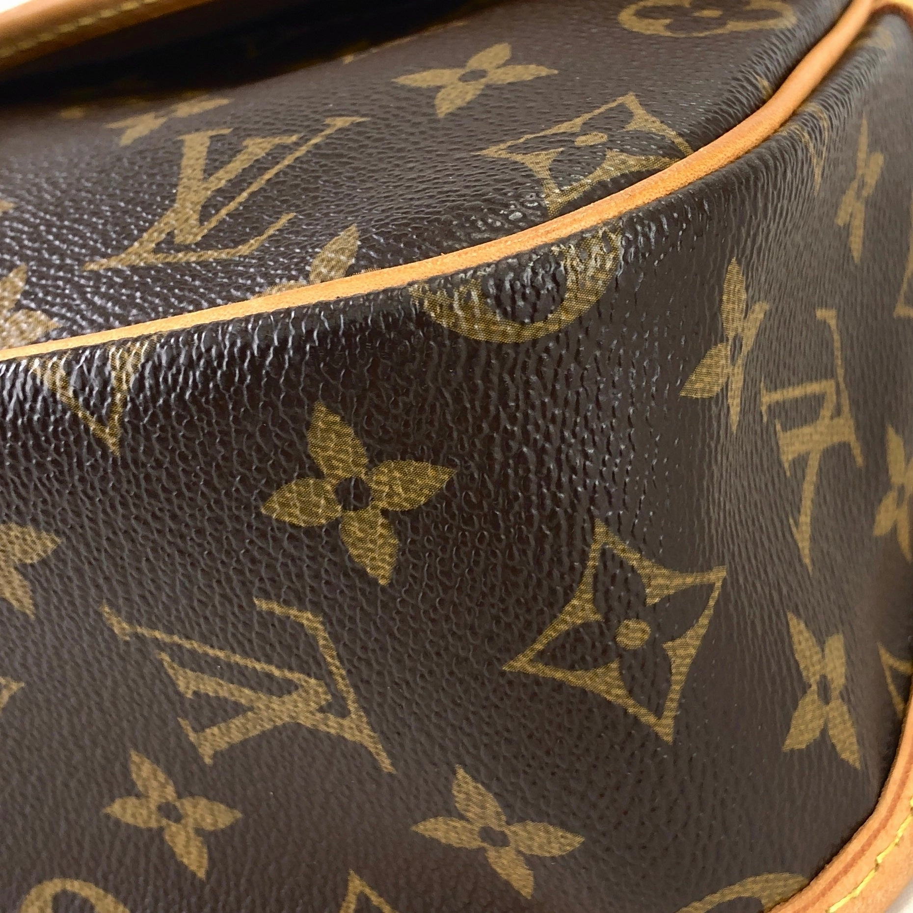 LOUIS VUITTON Monogram M42250 Shoulder Bag Brown vintage Old t3bayh