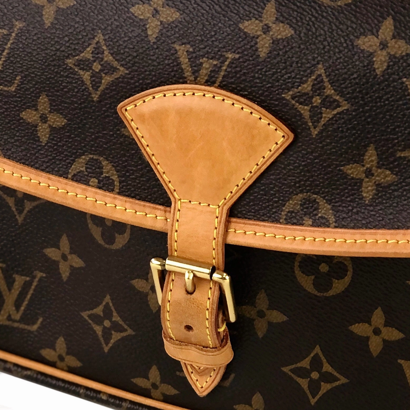 LOUIS VUITTON Monogram M42250 Shoulder Bag Brown vintage Old t3bayh