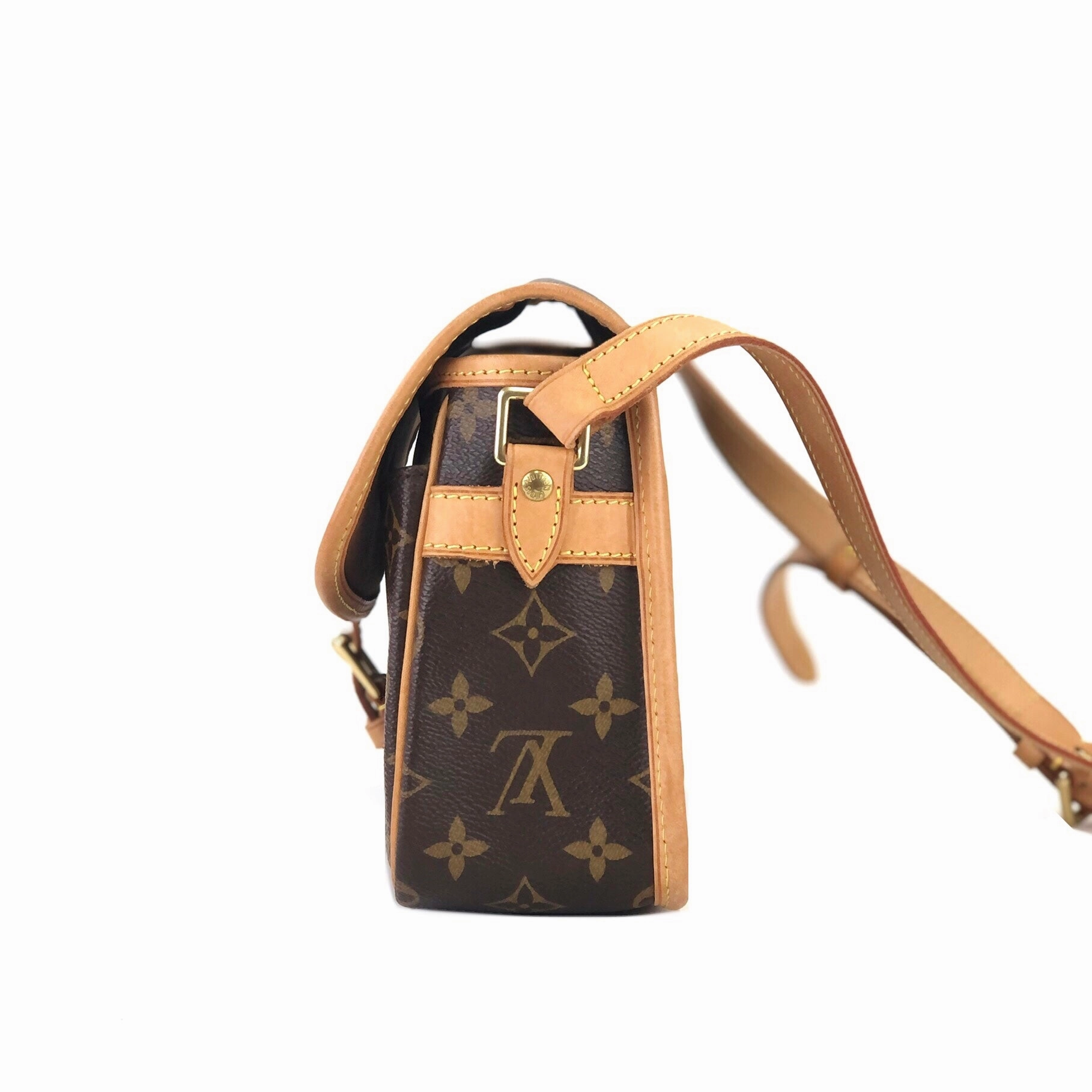 LOUIS VUITTON Monogram M42250 Shoulder Bag Brown vintage Old t3bayh