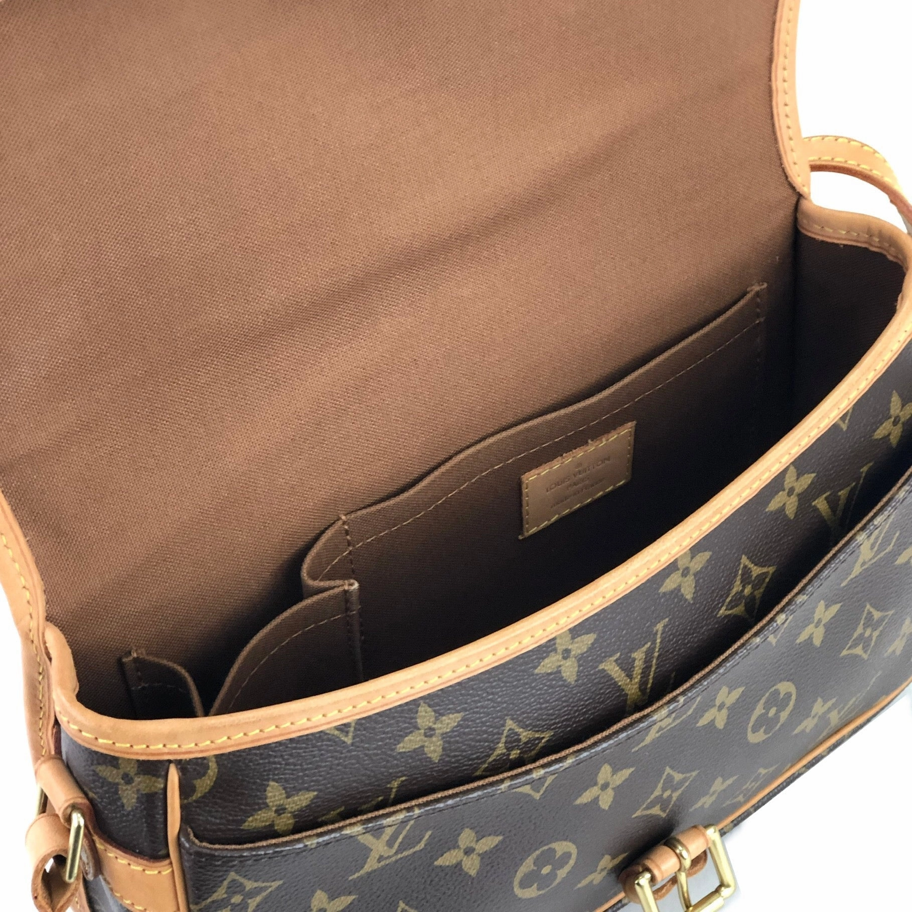 LOUIS VUITTON Monogram M42250 Shoulder Bag Brown vintage Old t3bayh