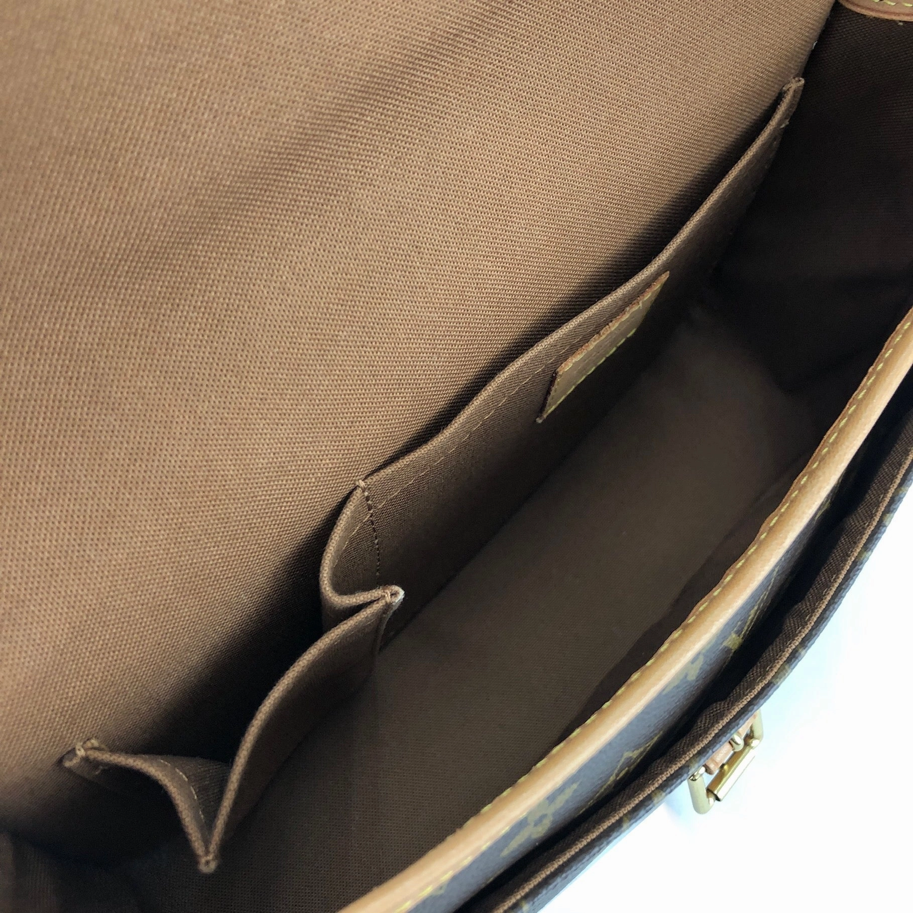 LOUIS VUITTON Monogram M42250 Shoulder Bag Brown vintage Old t3bayh