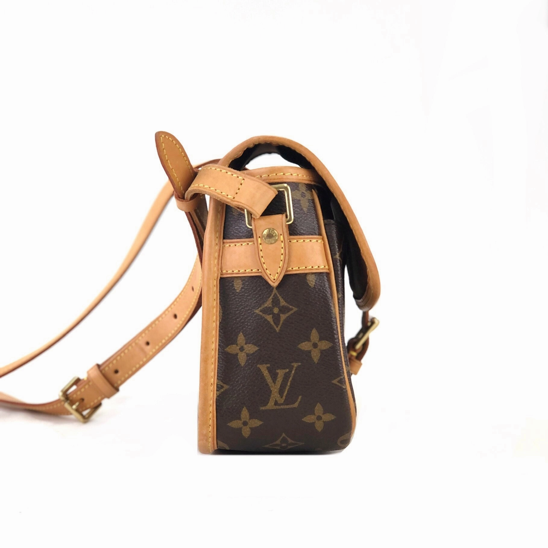 LOUIS VUITTON Monogram M42250 Shoulder Bag Brown vintage Old t3bayh