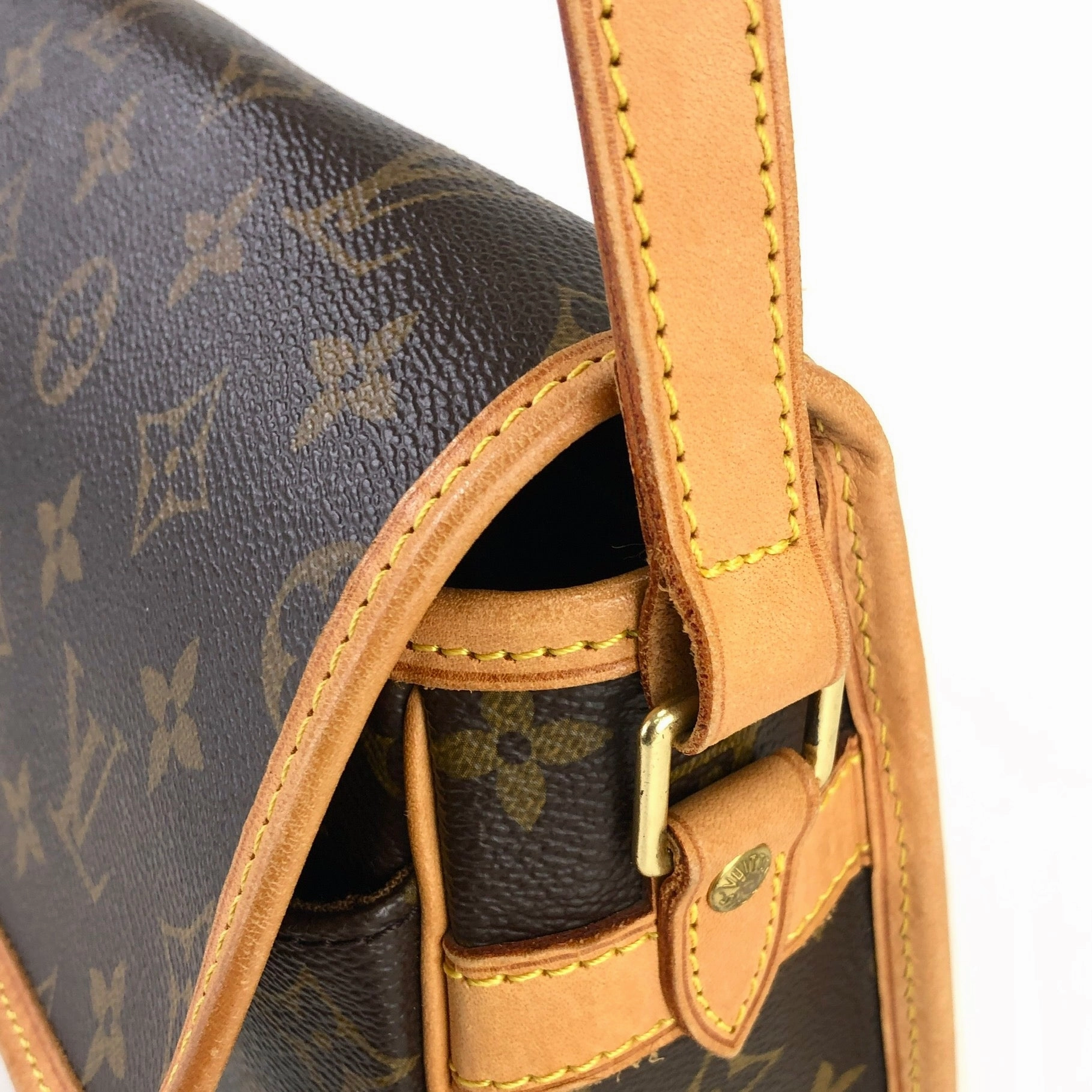 LOUIS VUITTON Monogram M42250 Shoulder Bag Brown vintage Old t3bayh