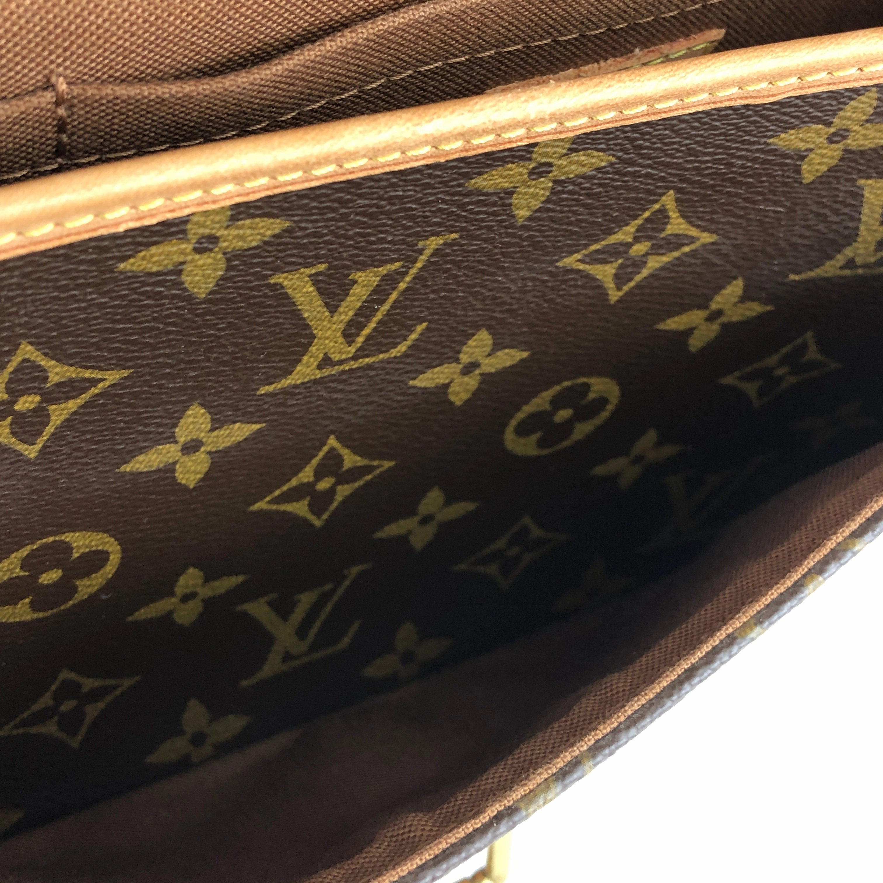 LOUIS VUITTON Monogram M42250 Shoulder Bag Brown vintage Old t3bayh