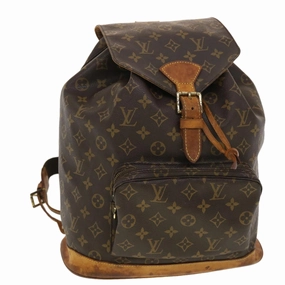 LOUIS VUITTON Monogram Montsouris GM Backpack M51135 LV 40009