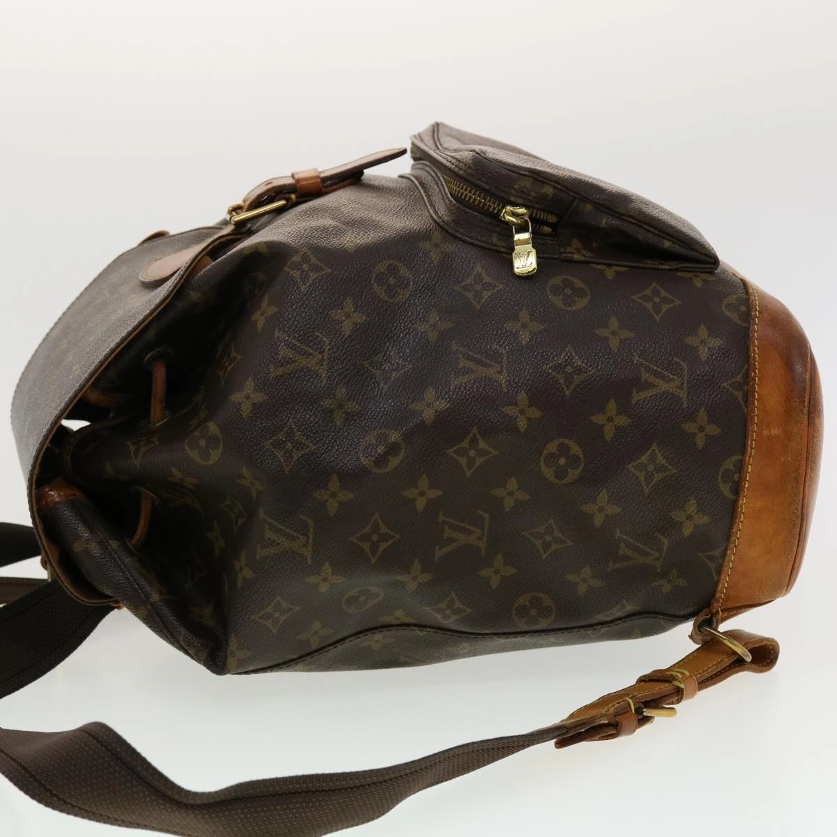 LOUIS VUITTON Monogram Montsouris GM Backpack M51135 LV 40930