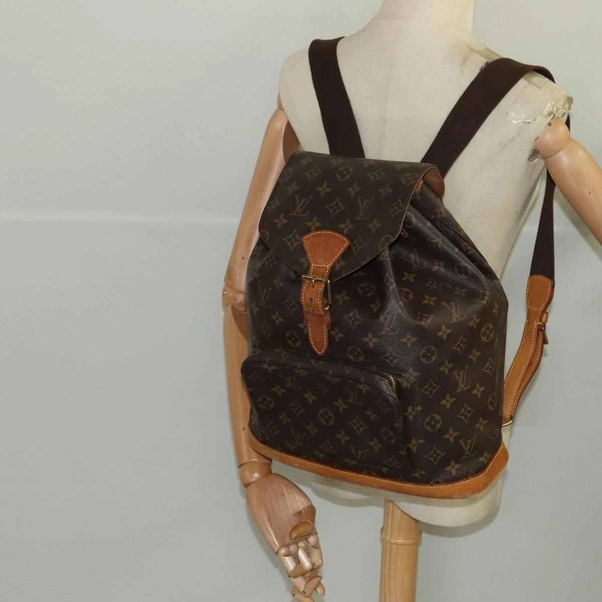 LOUIS VUITTON Monogram Montsouris GM Backpack M51135 LV ac3476