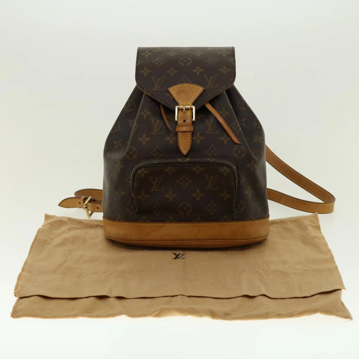 LOUIS VUITTON Monogram Montsouris MM Backpack M51136 LV 40233