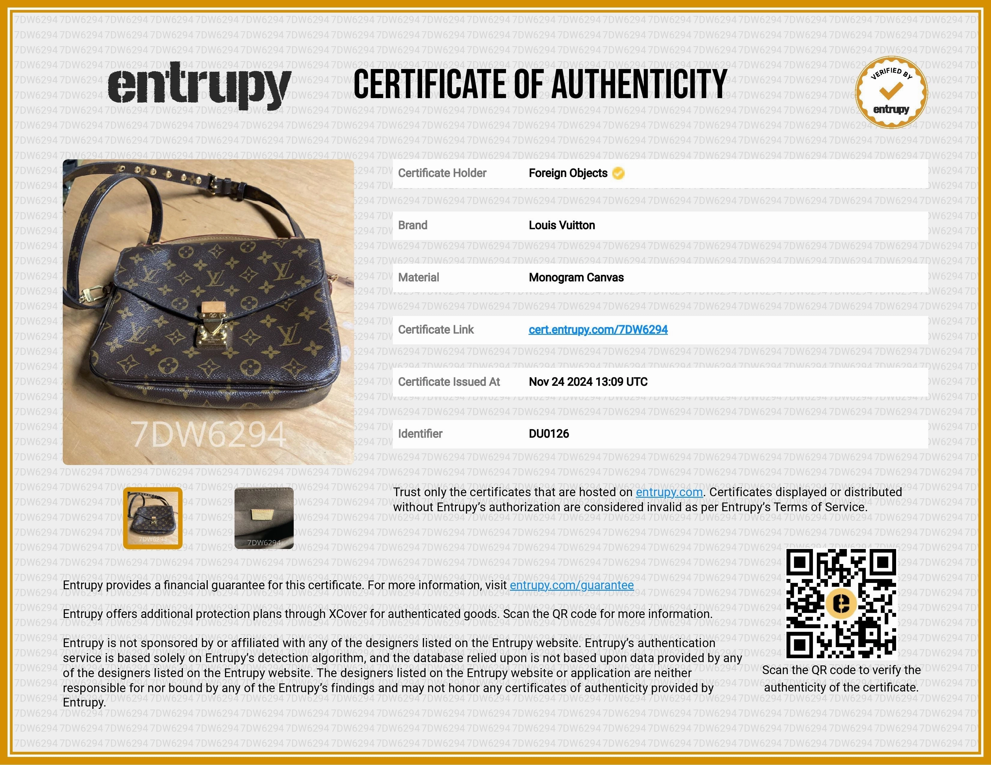 Louis Vuitton Monogram Pochette Metis Shoulder Bag DU0126