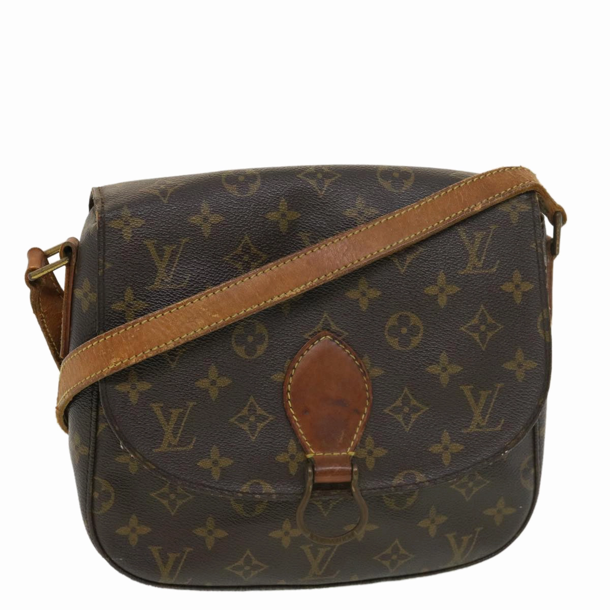 LOUIS VUITTON Monogram Saint Cloud GM Shoulder Bag M51242 LV tb574
