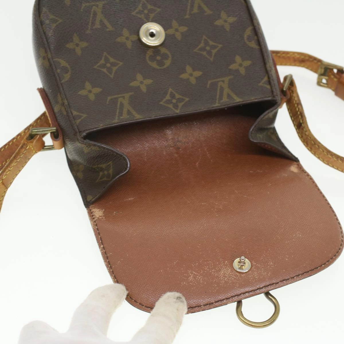 LOUIS VUITTON Monogram Saint Cloud PM Shoulder Bag M51244 LV rd4322