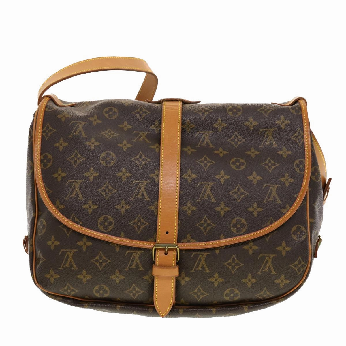 LOUIS VUITTON Monogram Saumur 35 Shoulder Bag M42254 LV 41101