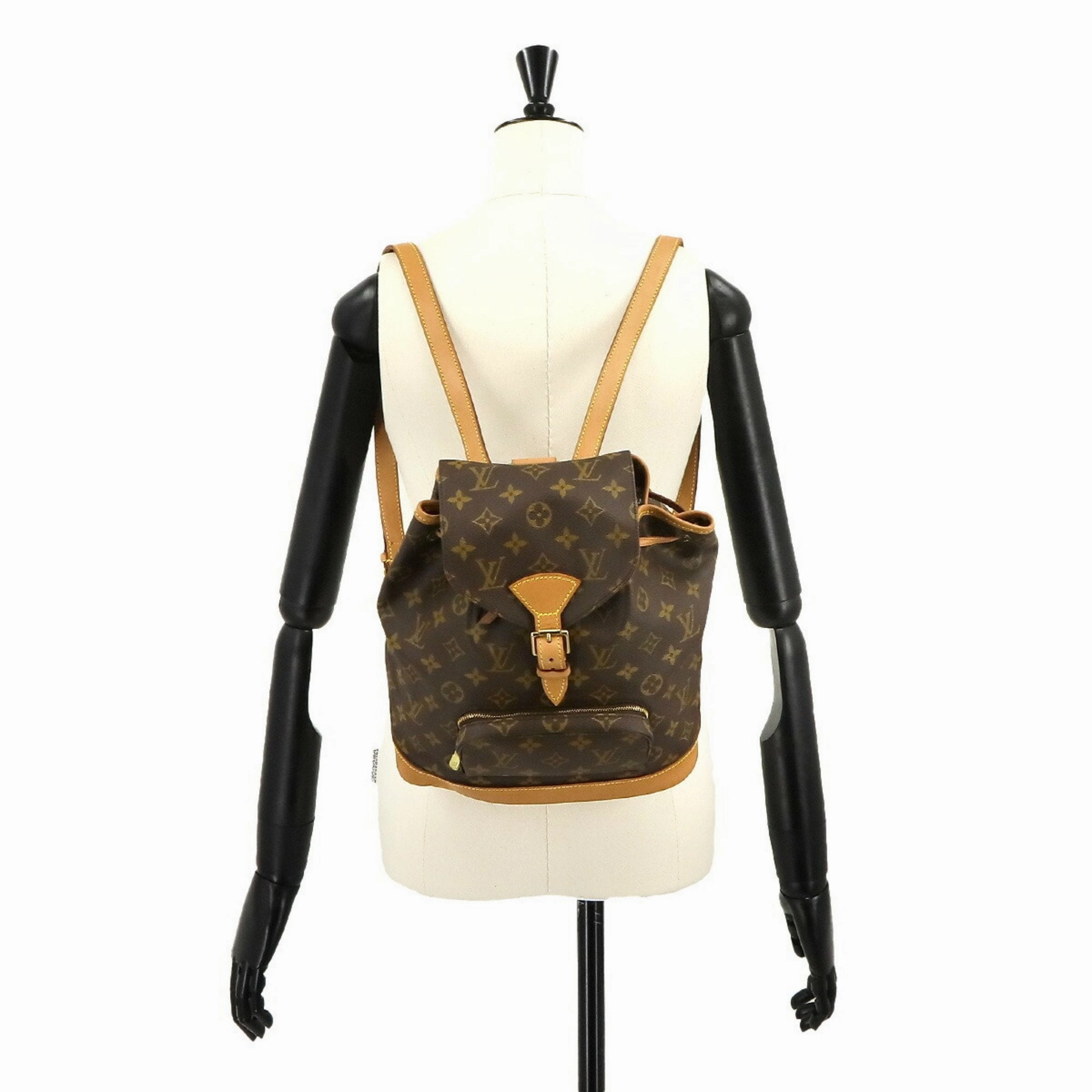 Louis Vuitton Montsouris  Canvas Backpack Bag ()