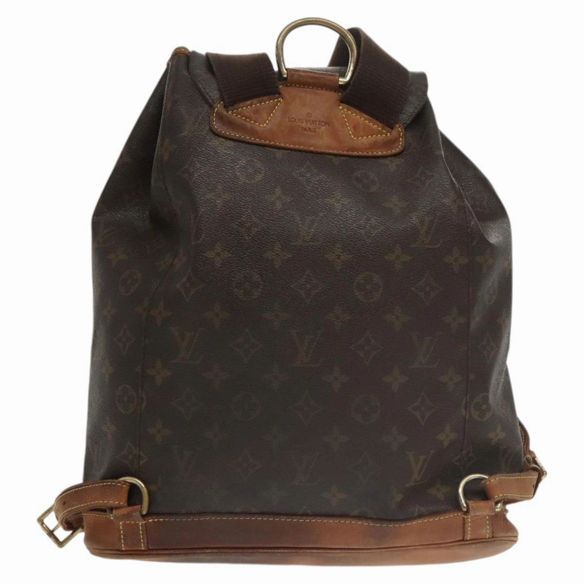 Louis Vuitton Montsouris Gm Black Canvas Backpack Bag