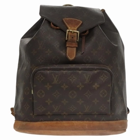 Louis Vuitton Montsouris Gm Black Canvas Backpack Bag