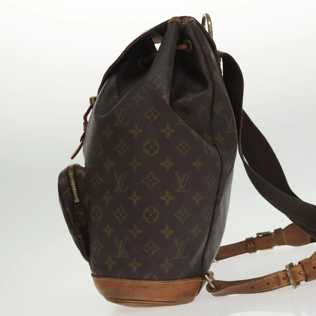 Louis Vuitton Montsouris Gm Black Canvas Backpack Bag