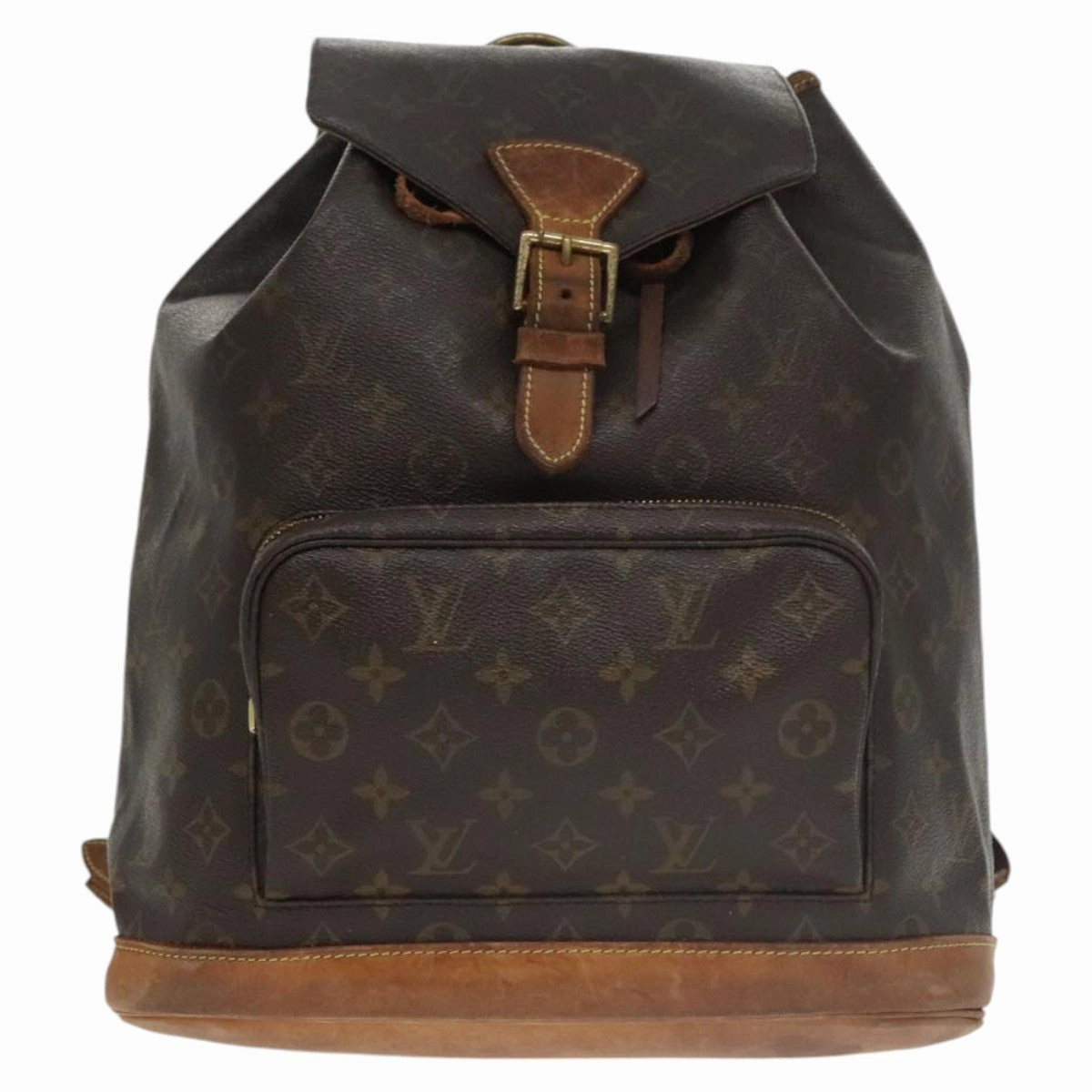 Louis Vuitton Montsouris Gm Black Canvas Backpack Bag