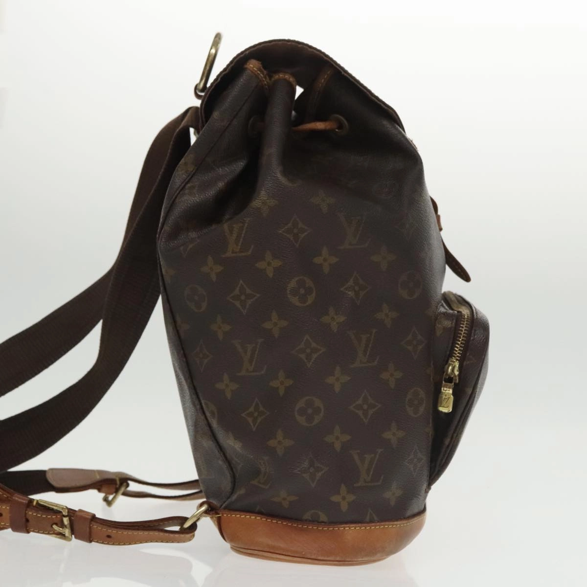 Louis Vuitton Montsouris Gm Black Canvas Backpack Bag
