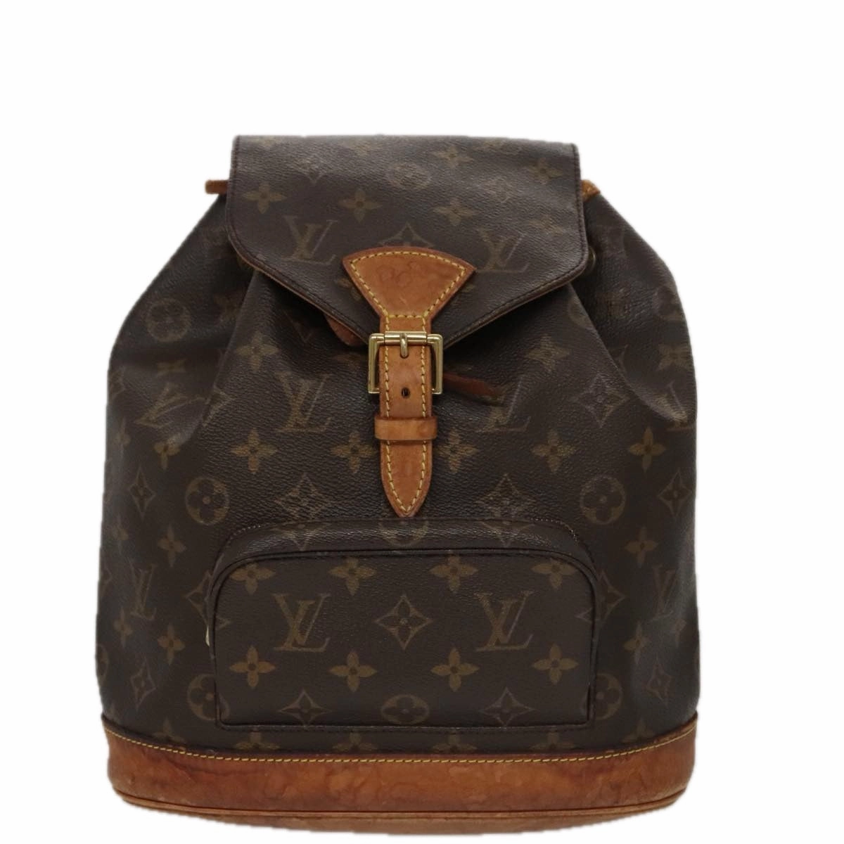 Louis Vuitton Montsouris Mm Brown Canvas Backpack Bag