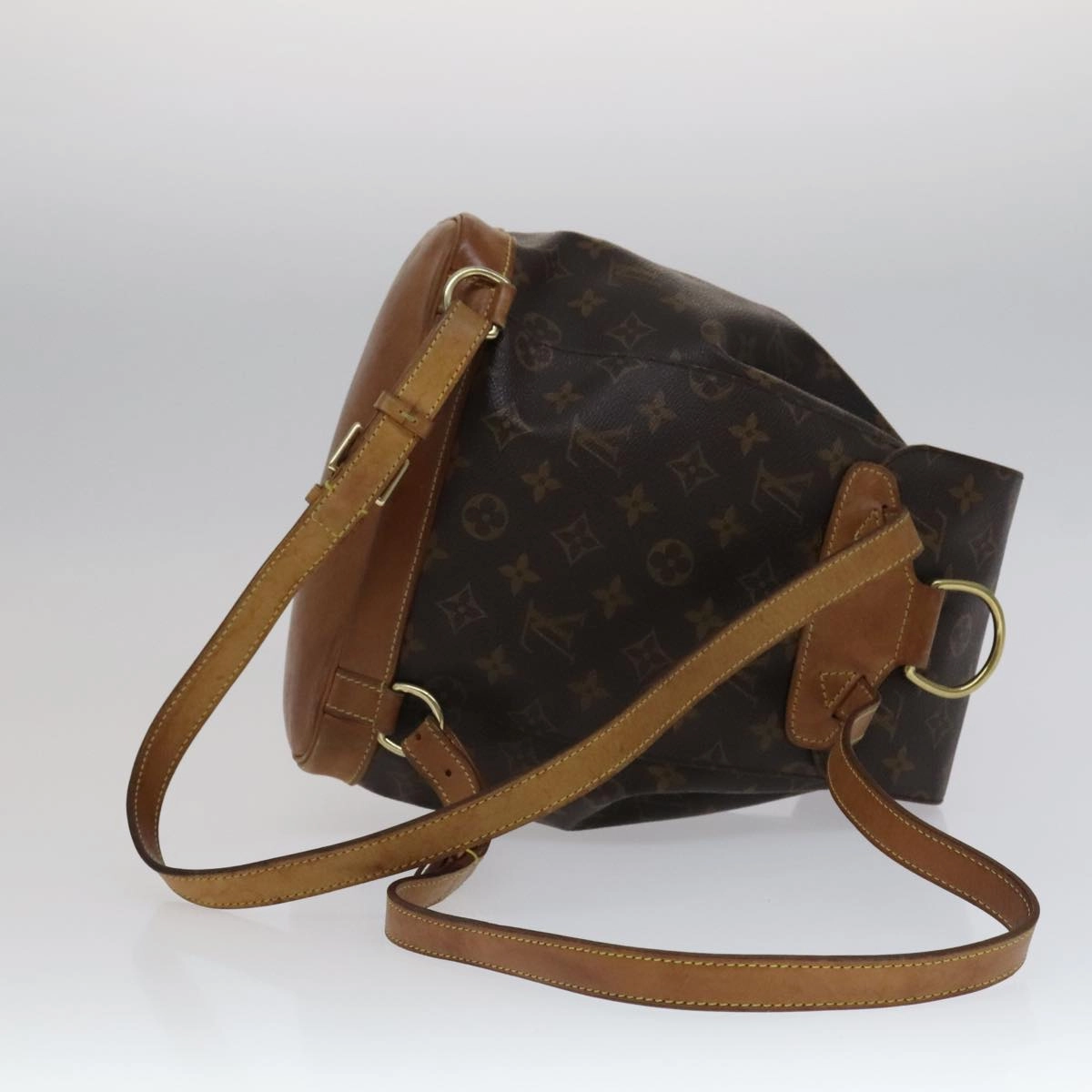 Louis Vuitton Montsouris Mm Brown Canvas Backpack Bag