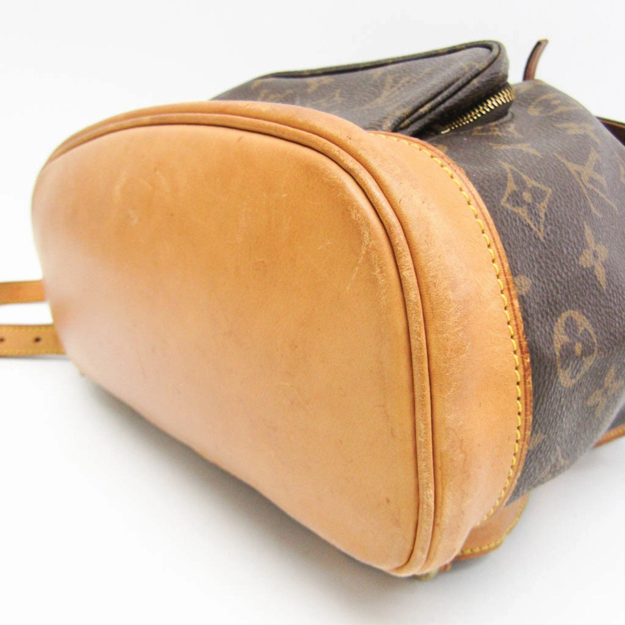 Louis Vuitton Montsouris Mm Brown Canvas Backpack Bag