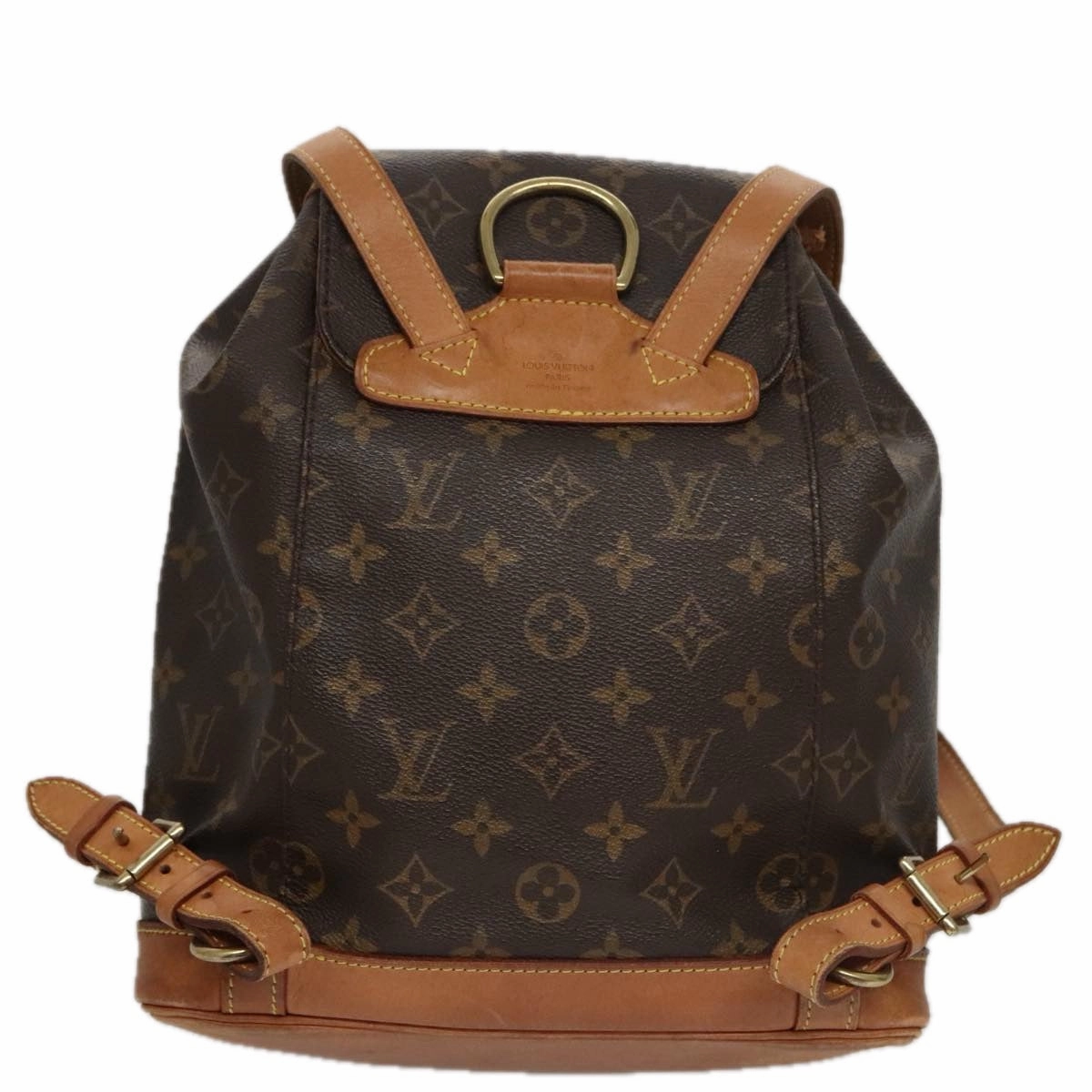 Louis Vuitton Montsouris Mm Brown Canvas Backpack Bag