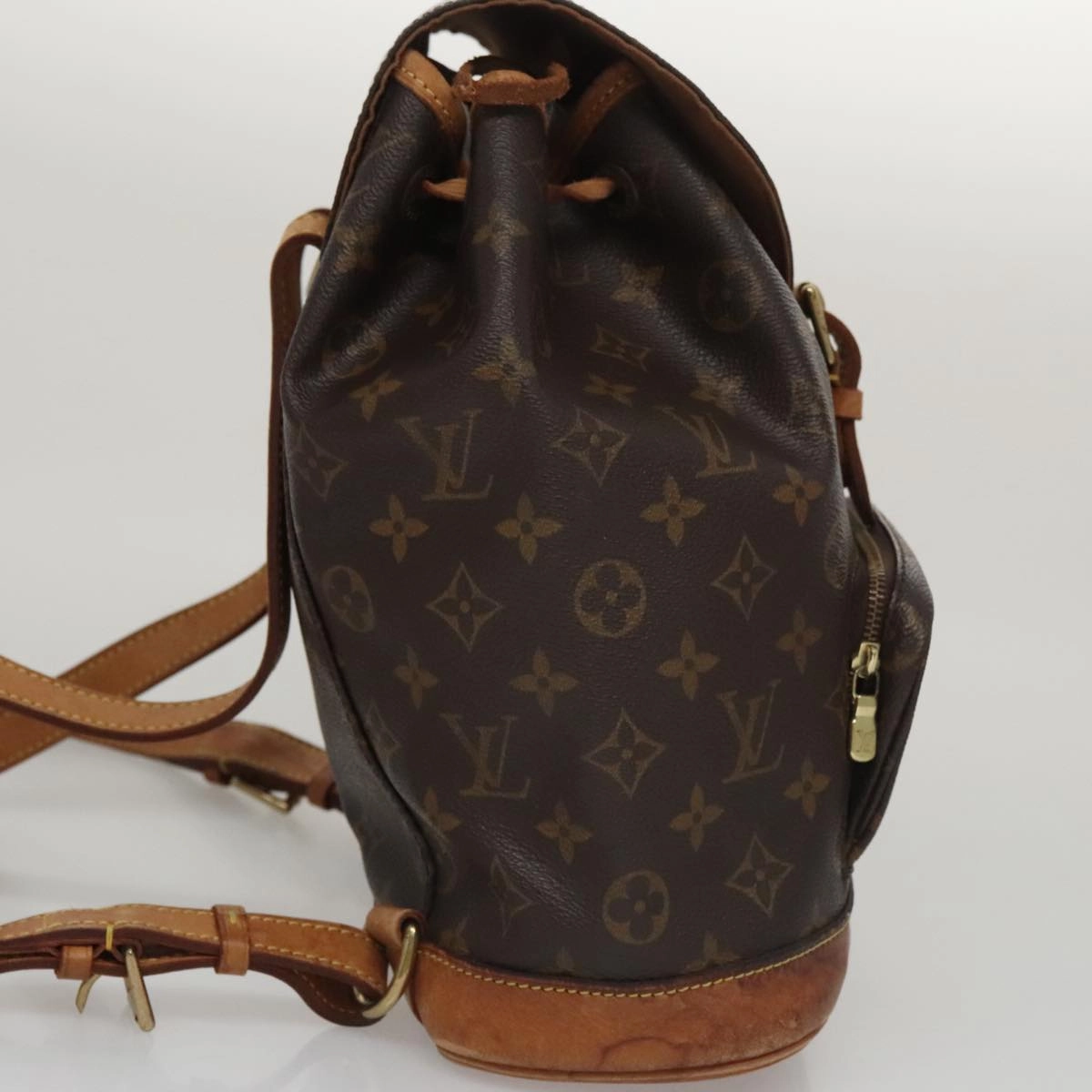 Louis Vuitton Montsouris Mm Brown Canvas Backpack Bag