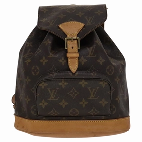 Louis Vuitton Montsouris Mm Brown Canvas Backpack Bag