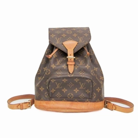 Louis Vuitton Montsouris Mm Brown Canvas Backpack Bag