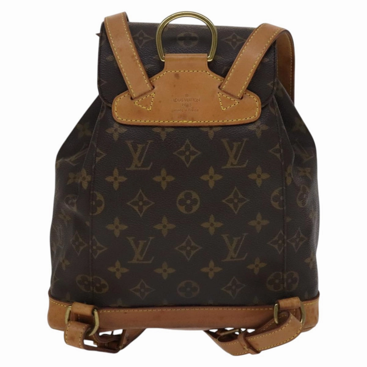 Louis Vuitton Montsouris Mm Brown Canvas Backpack Bag