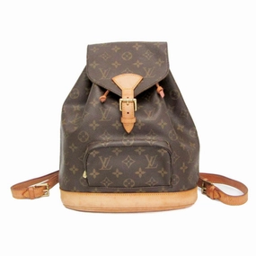 Louis Vuitton Montsouris Mm Brown Canvas Backpack Bag