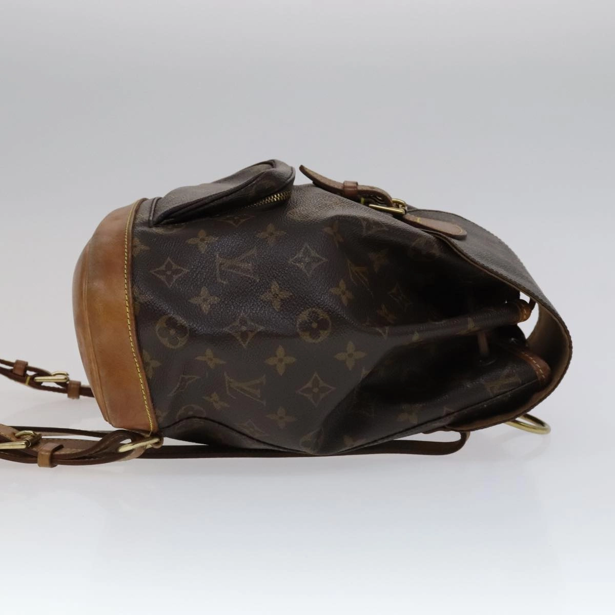 Louis Vuitton Montsouris Mm Brown Canvas Backpack Bag