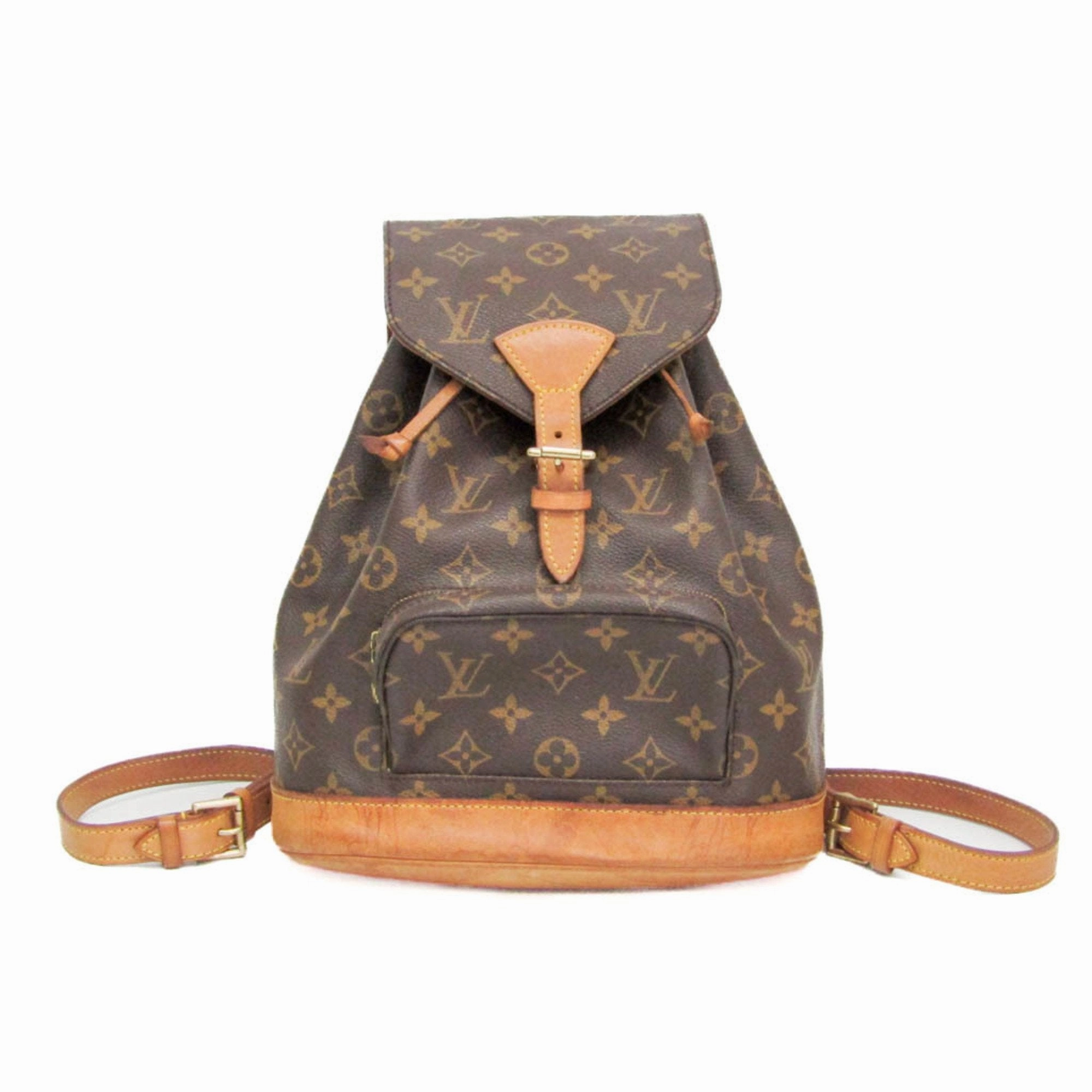 Louis Vuitton Montsouris Mm Brown Canvas Backpack Bag