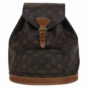 Louis Vuitton Montsouris Mm Brown Canvas Backpack Bag