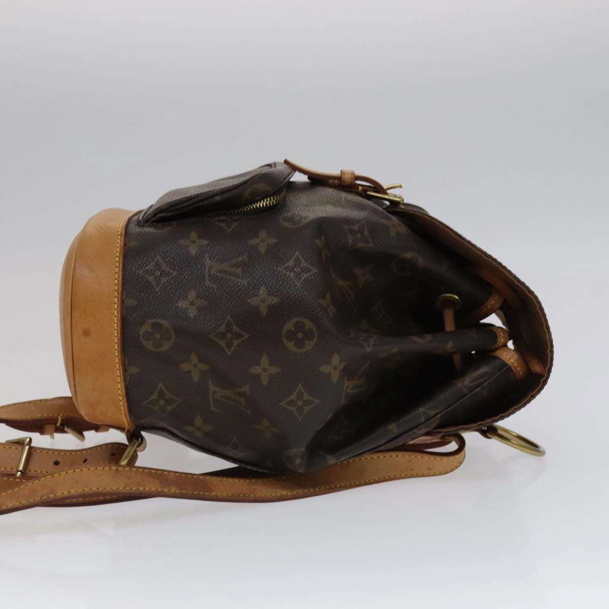 Louis Vuitton Montsouris Mm Brown Canvas Backpack Bag