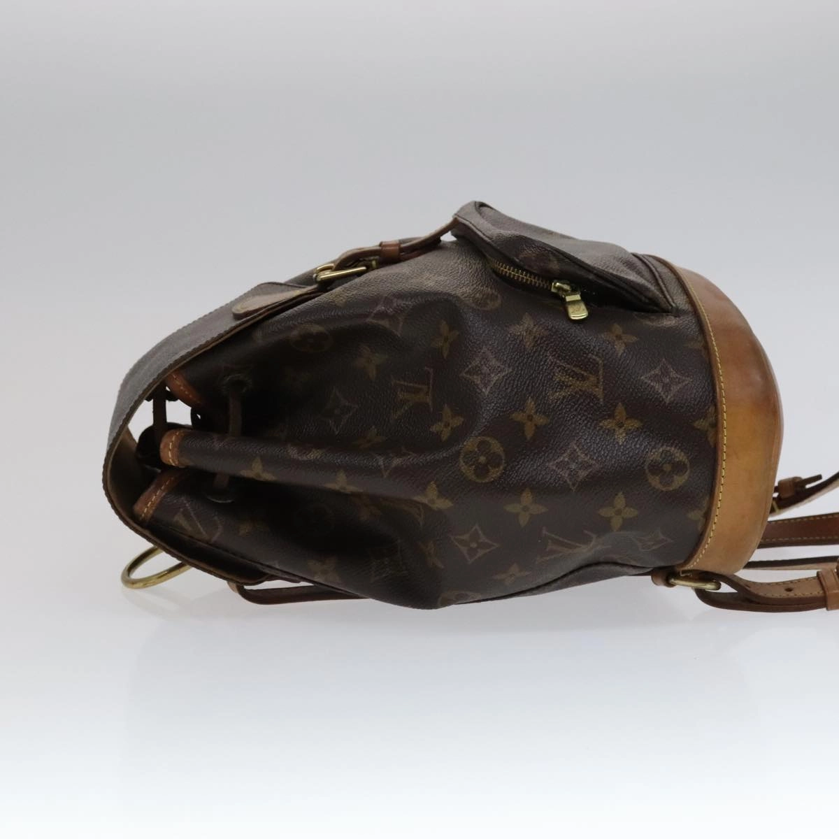 Louis Vuitton Montsouris Mm Brown Canvas Backpack Bag