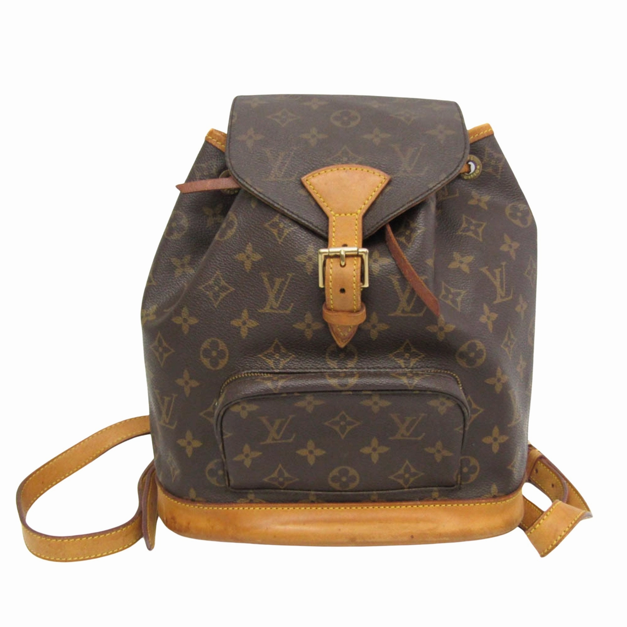 Louis Vuitton Montsouris Mm Brown Canvas Backpack Bag