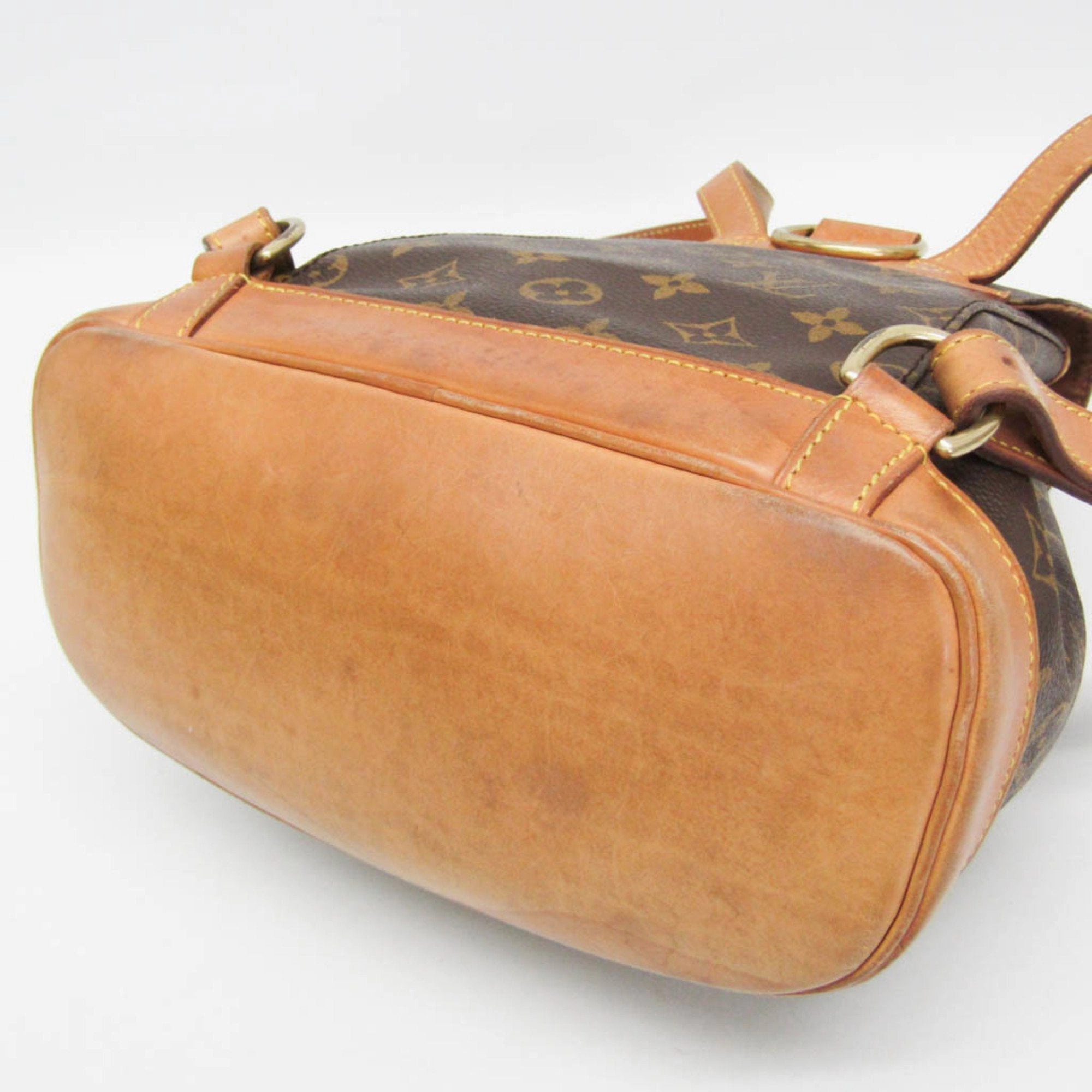 Louis Vuitton Montsouris Mm Brown Canvas Backpack Bag