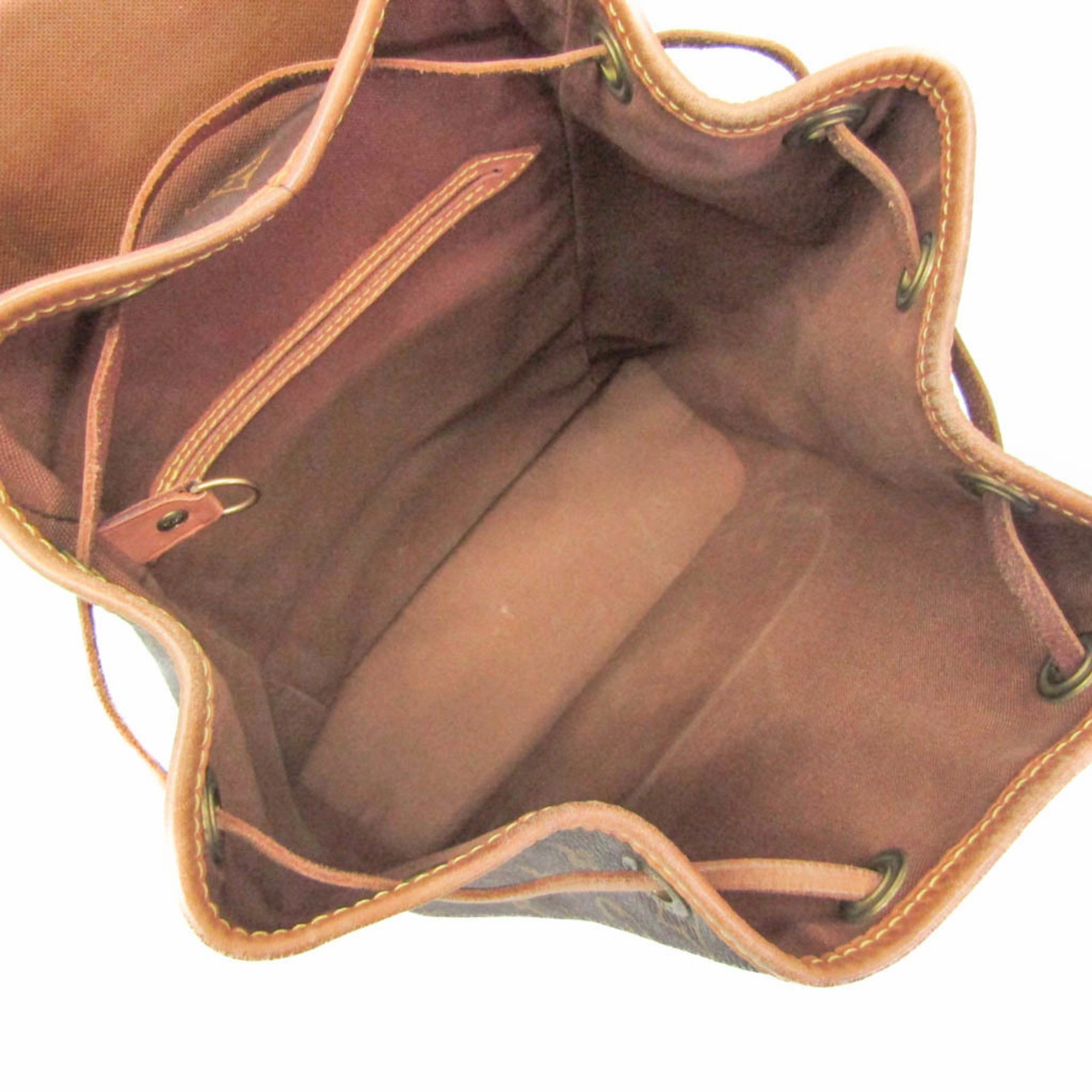 Louis Vuitton Montsouris Mm Brown Canvas Backpack Bag