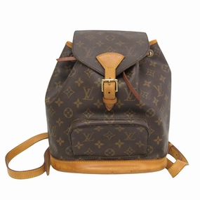Louis Vuitton Montsouris Mm Brown Canvas Backpack Bag