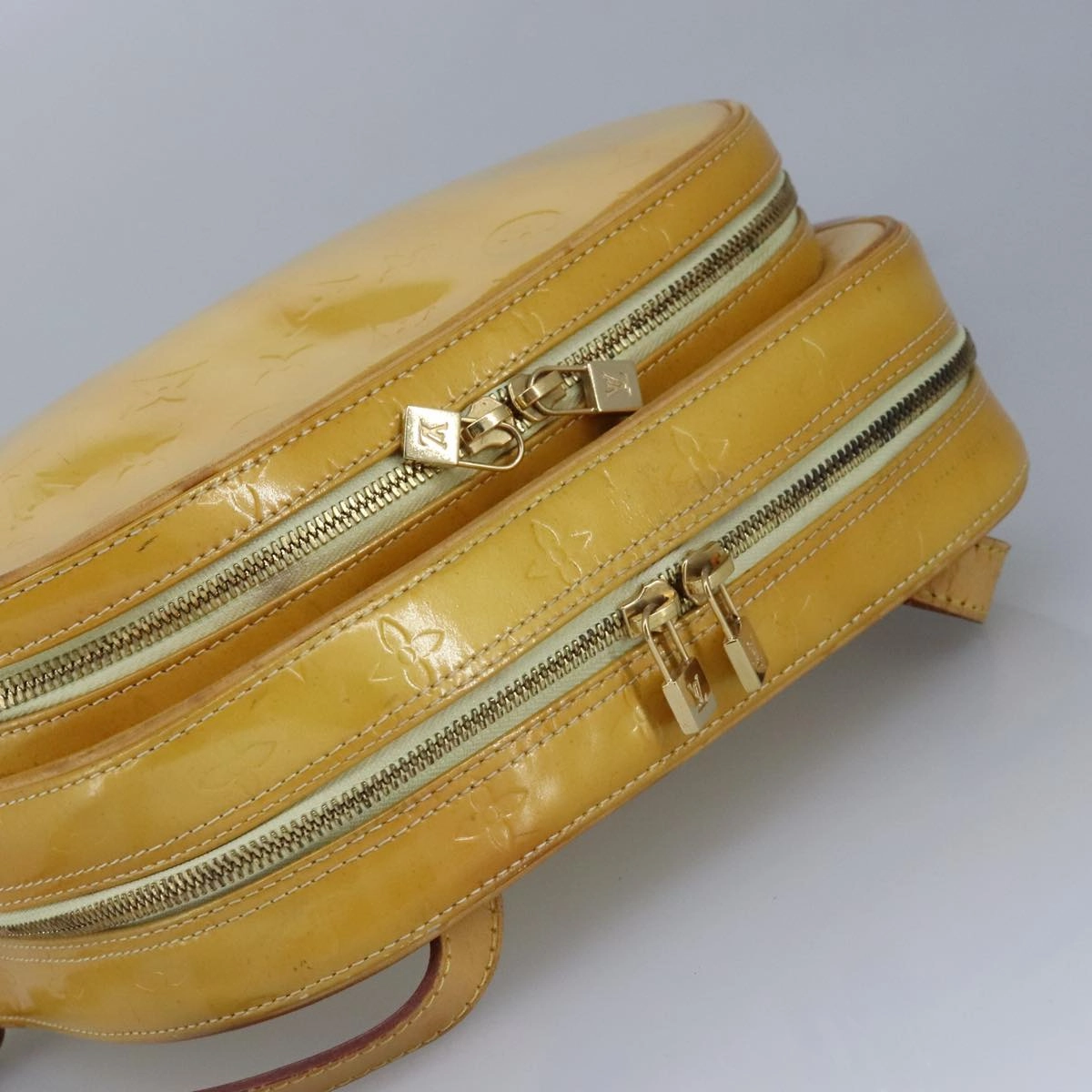 Louis Vuitton Murray Yellow Patent Leather Backpack Bag
