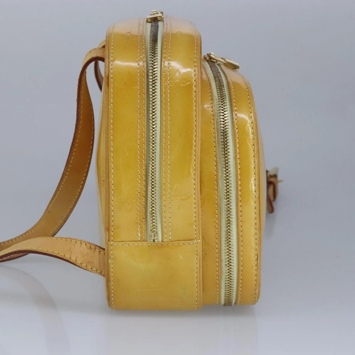 Louis Vuitton Murray Yellow Patent Leather Backpack Bag