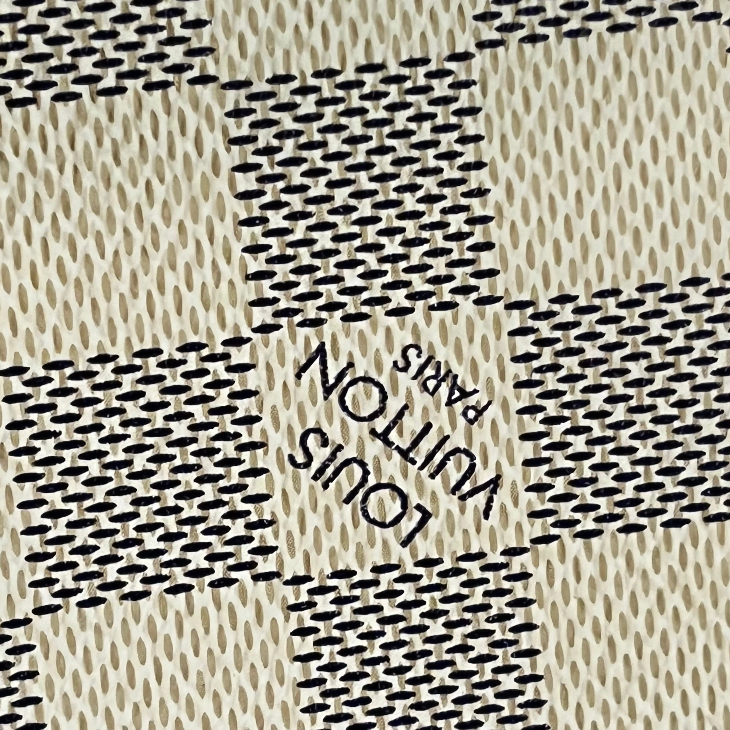 LOUIS VUITTON Neverfull GM White Damier Azur Canvas Tote Bag