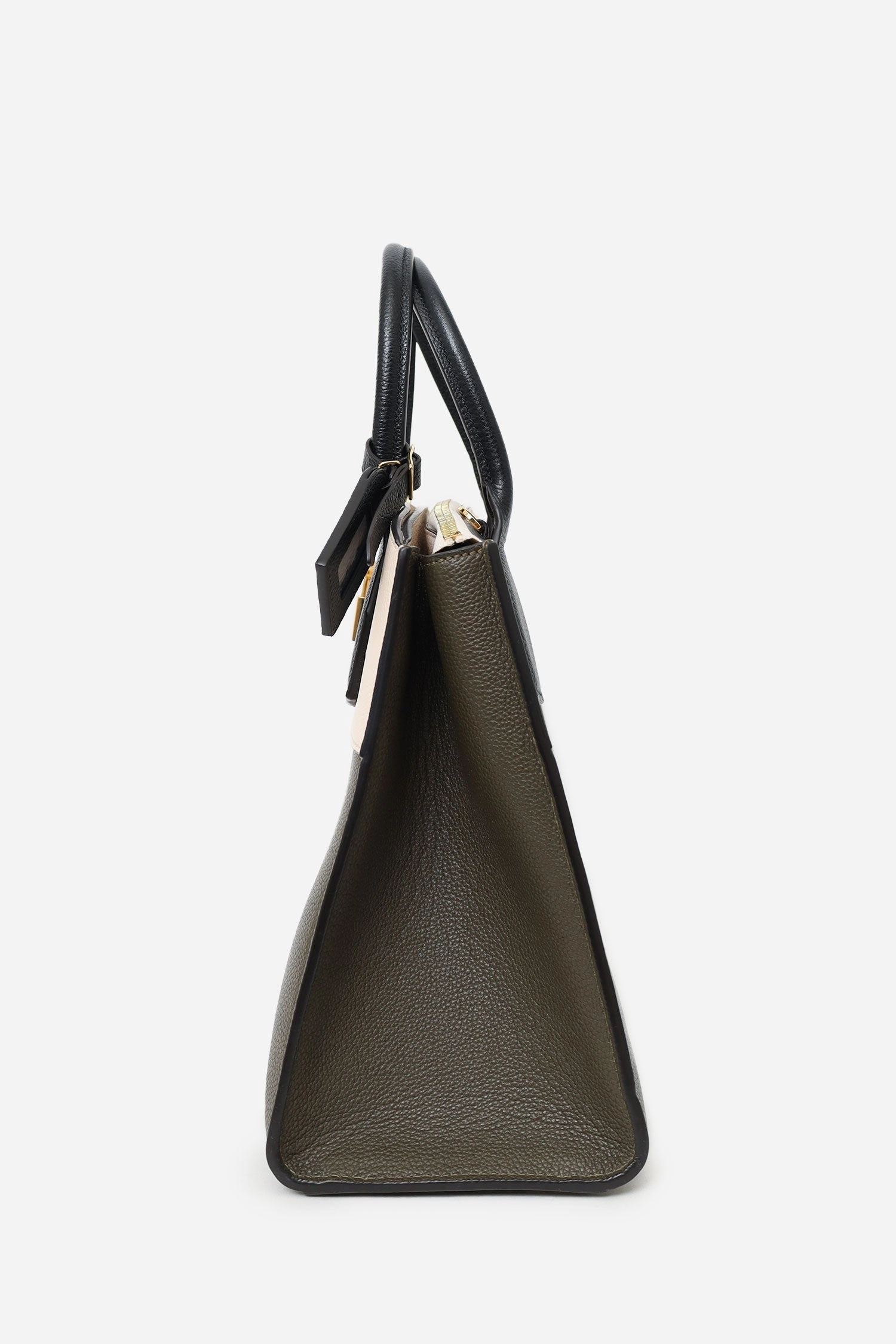 Louis Vuitton Olive/White/Black Taurillon City Steamer MM with Strap