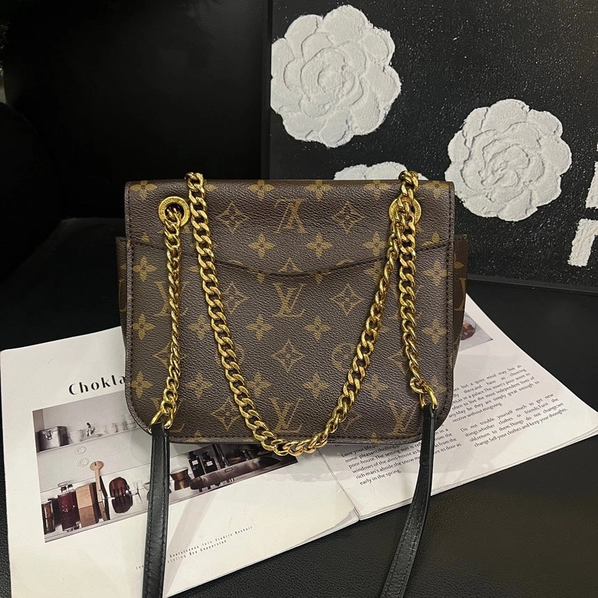 Louis Vuitton Passy Monogram Crossbody Bag Brown