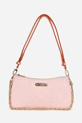 Louis Vuitton Pink Denim 2-Way 'Liv' Pochette (As Is)