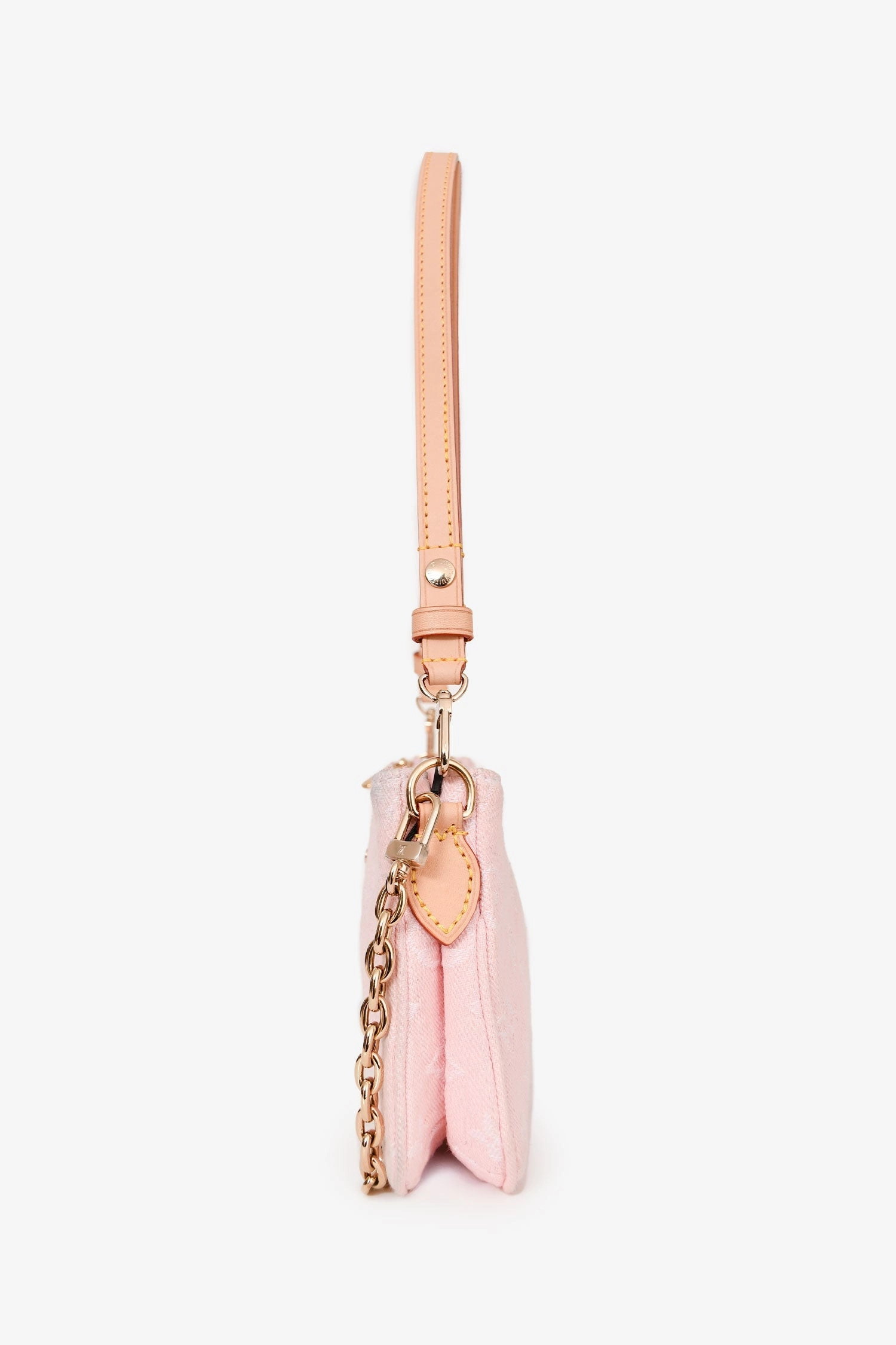 Louis Vuitton Pink Denim 2-Way 'Liv' Pochette (As Is)