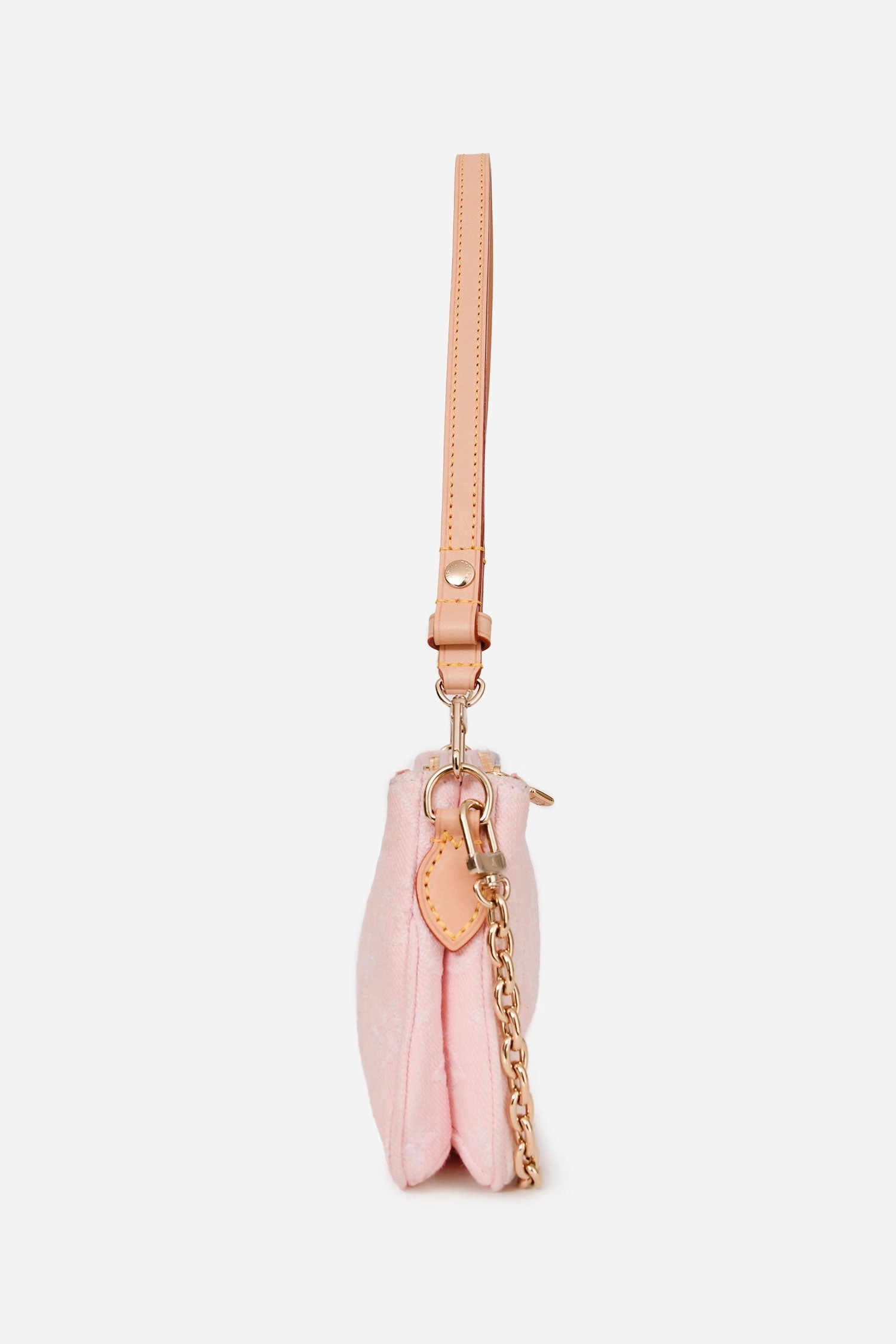 Louis Vuitton Pink Denim 2-Way 'Liv' Pochette (As Is)