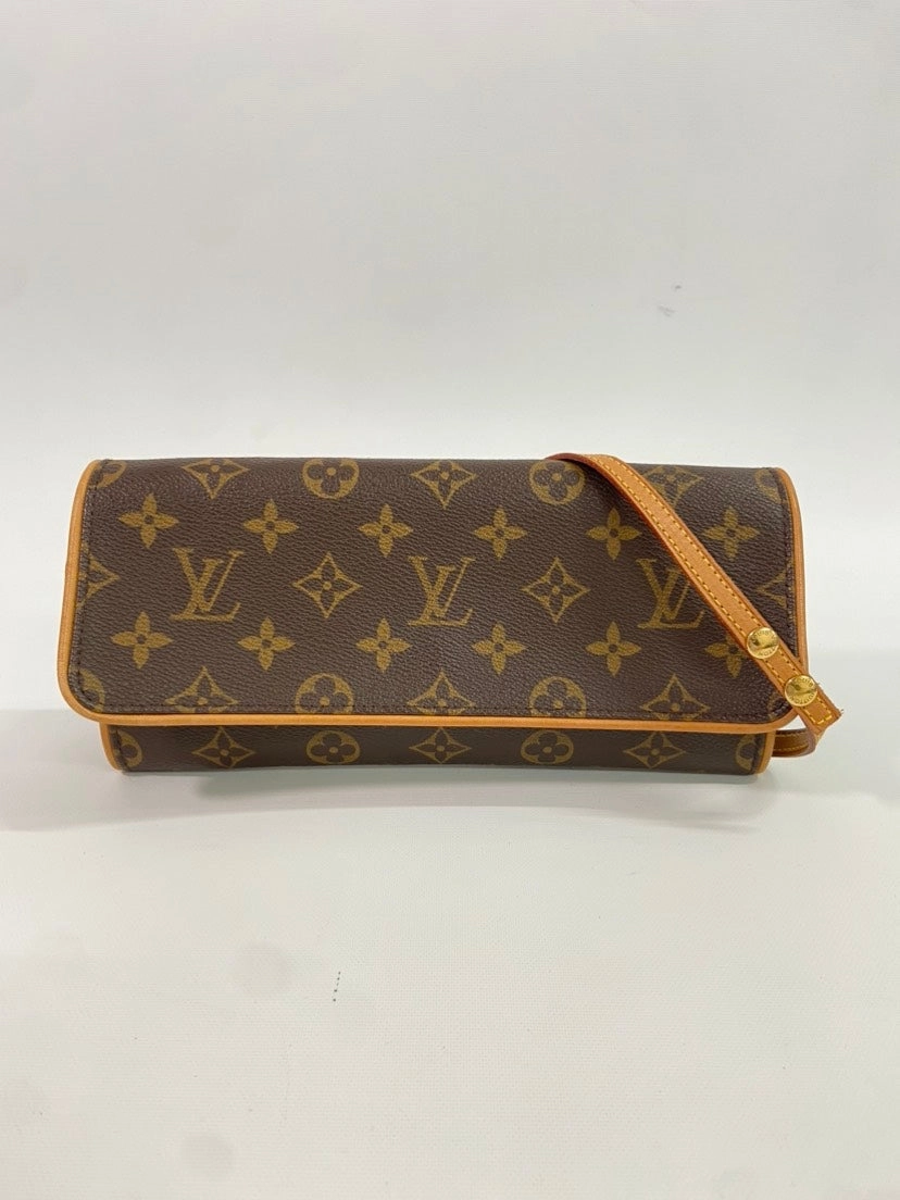 LOUIS VUITTON Pochette Twin GM Monogram Canvas Shoulder Bag - Brown