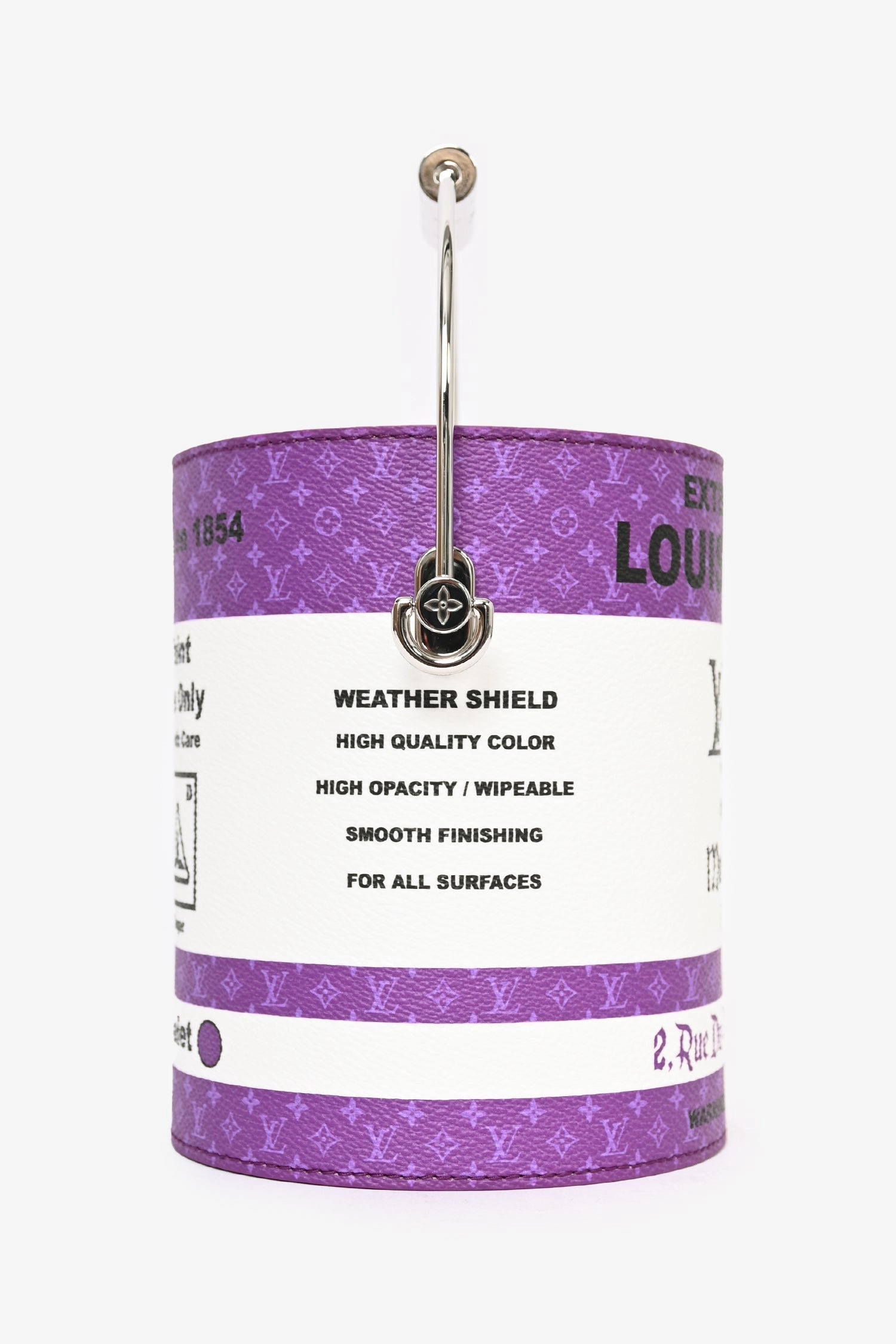 Louis Vuitton Purple/White Paint Can Bag with Strap